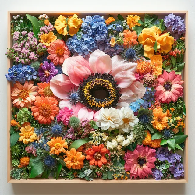 Flower, Petal, Yellow, Cut flowers, Orange, Flowering plant, Floristry, Floral design, Creative arts, Flower Arranging, Flower bouquet, Collage, Daisy family, Wildflower, Artificial flower, Sunflowers, Asterales, Transvaal daisy, Modern art