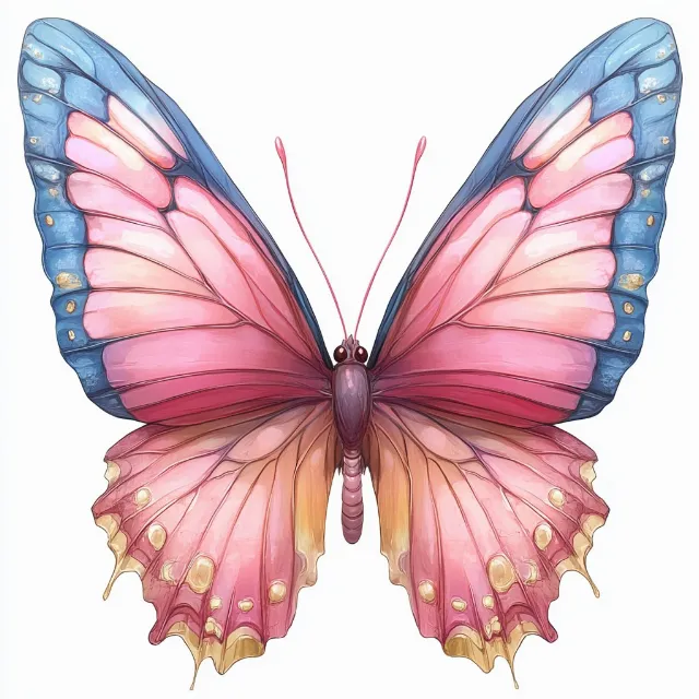 Butterfly, Pollinator, Insect, Arthropod, Pink, Lepidoptera, Wing, Purple, Watercolor painting, Brush-footed butterflies, Graphics, Gossamer-winged butterflies, Pieridae