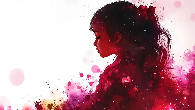 Red, Pink, Watercolor painting, Illustration, Graphics, Paint, Animation, Graphic design, CG artwork, Love