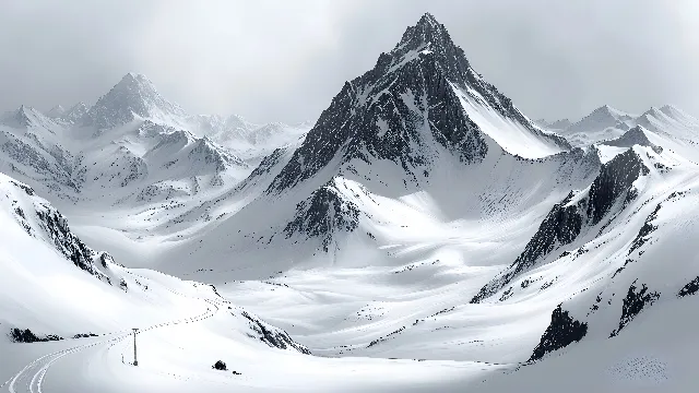 Mountain, Snow, Sky, Mountainous landforms, Winter, Mountain range, Glacial landform, Terrain, Cloud, Ridge, Summit, Ice cap, Glacier, Hill, Highland, Nunatak, geological phenomenon, Alps, Freezing, Arête