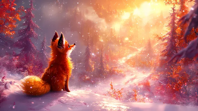 Fox, Orange, Snout, Canidae, Star, Red fox, Winter, Graphics, Animation, Wolf, Heat, Swift fox