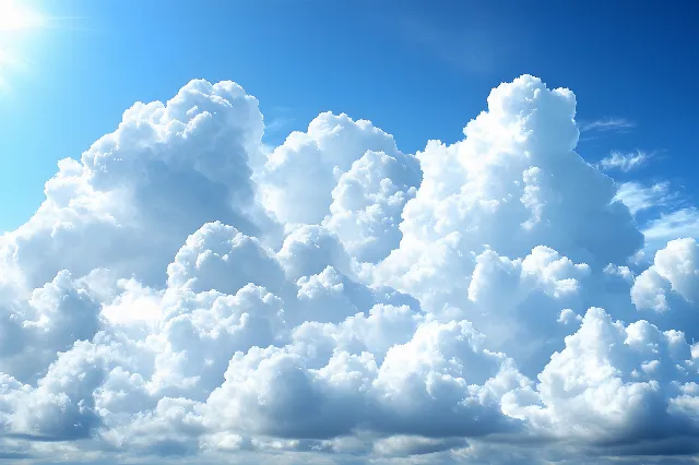 Cloud, Blue, Sky, Daytime, Cumulus, Meteorological phenomenon, Sunlight