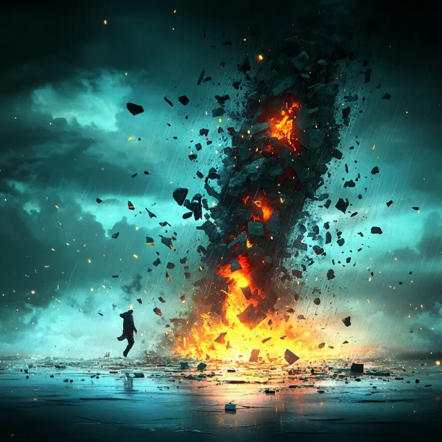 geological phenomenon, Fire, Heat, Flame, Wind, Explosion, Meteorological phenomenon, Graphics, Graphic design, CG artwork, Storm, Pollution