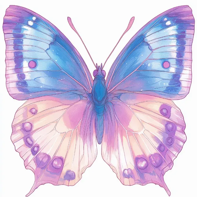 Blue, Butterfly, Pink, Pollinator, Wing, Lepidoptera, Purple, Insect, Arthropod, Watercolor painting, Gossamer-winged butterflies, Brush-footed butterflies, Pieridae