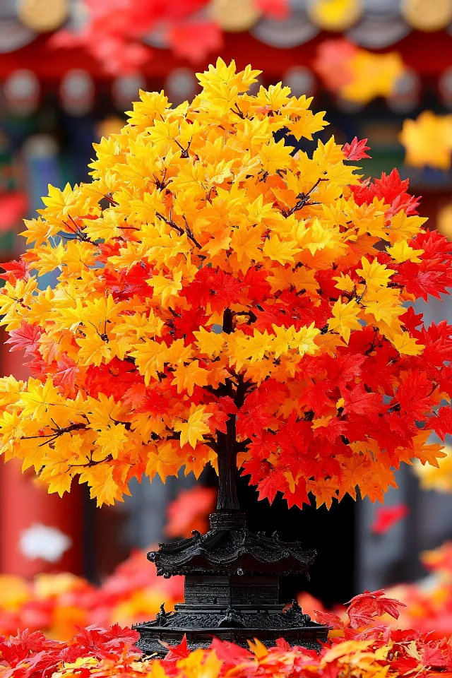 Red, Yellow, Orange, Woody plant, Autumn, Maple leaf, Maple, Sugar maple