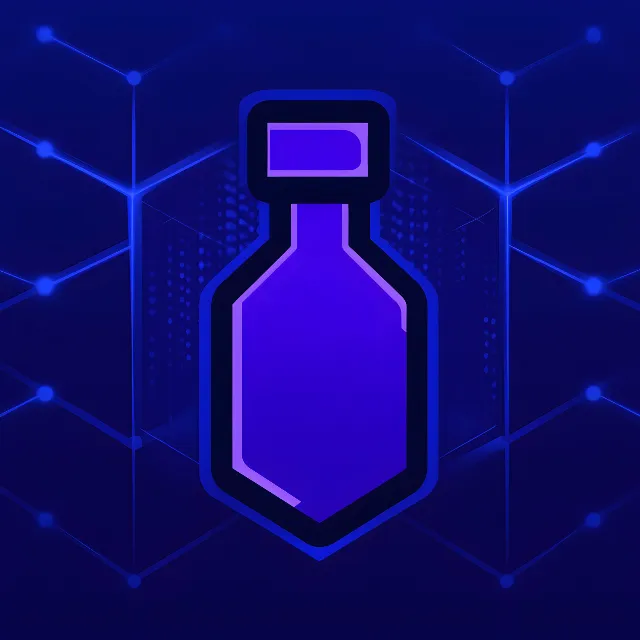 Blue, Bottle, Graphics, Graphic design, Design, Science, Chemical compound, Chemistry