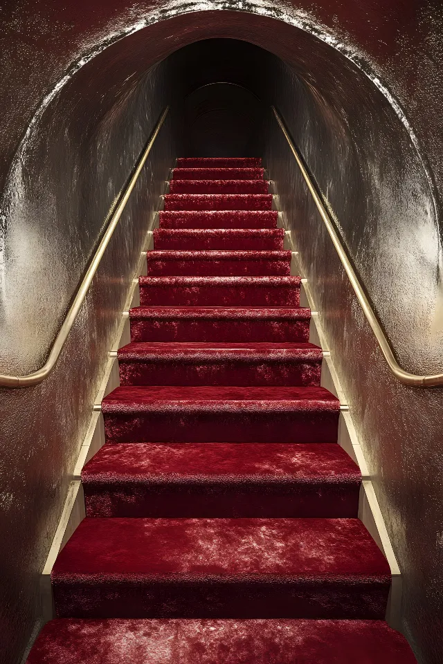 Red, Stairs, Handrail, Still life photography