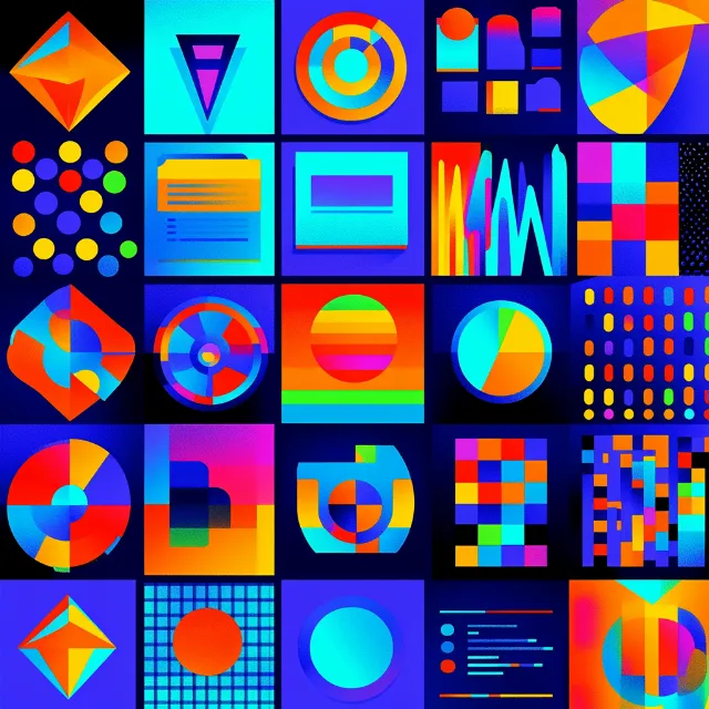 Blue, Red, Orange, Triangle, Graphics, Graphic design, Symmetry