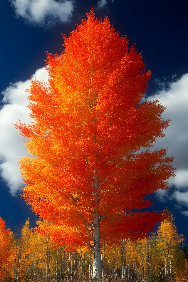 Red, Orange, Woody plant, Autumn, Temperate broadleaf and mixed forest, Maple