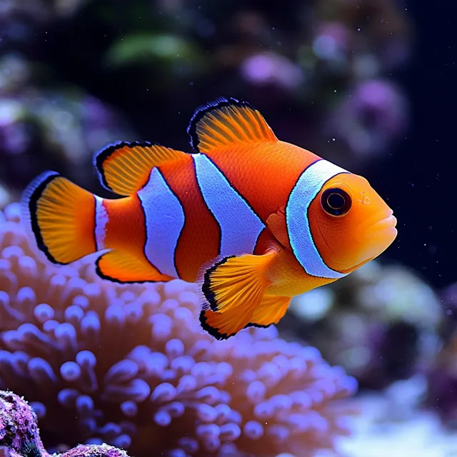 Fish, Clownfish, Ocellaris clownfish, Vertebrate, Marine biology, Orange, Fin, Coral reef fish, Underwater, Pomacentridae, Aquarium, Ray-finned fishes, Reef, Coral, Freshwater aquarium, Fish, Bony fishes, Coral reef, Aquarium Decor, Cnidaria