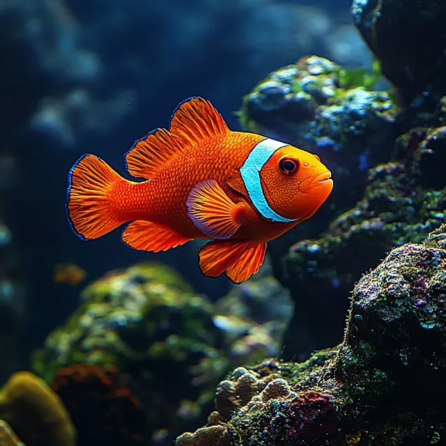 Fish, Red, Vertebrate, Underwater, Marine biology, Orange, Coral, Coral reef, Coral reef fish, Clownfish, Fin, Reef, Pomacentridae, Ocellaris clownfish, Aquarium, Ray-finned fishes, Cnidaria, Freshwater aquarium, Fish, Aquarium Decor