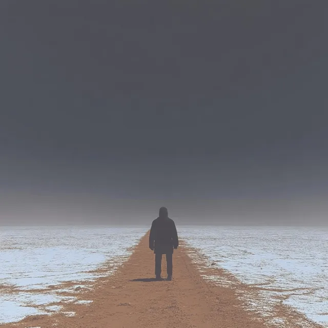 Horizon, Standing, atmospheric phenomenon, Evening, Walking, Dusk, Winter, Sand