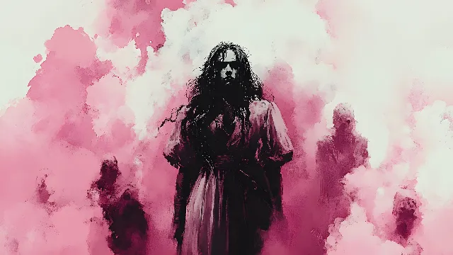 Long hair, CG artwork, Watercolor painting, Graphics, Fictional character, Graphic design, Smoke