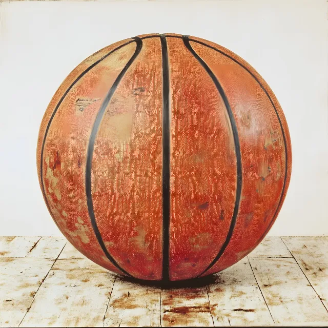 Basketball, Sports equipment, Ball, Brown, Orange, Hardwood, Basketball, Sphere, Wood stain, Still life photography, Still life