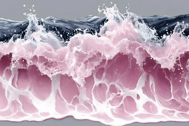 Fluid, Liquid, Pink, Wave, Wind wave, Graphics, Freezing, Foam