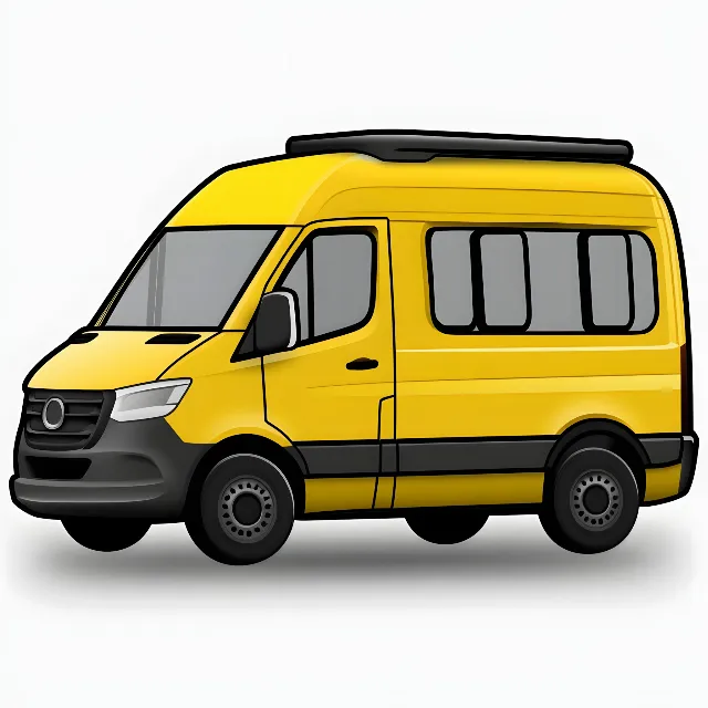 Motor vehicle, Van, Light commercial vehicle, Commercial vehicle, Compact van, Clip art, Automotive Side-View Mirror, Minibus, Car door, Automotive Mirror, Windshield, Windscreen wiper, Minivan, Bumper, Graphics, Mercedes-Benz, Hood, Emergency service, Automotive Light Bulb, Microvan