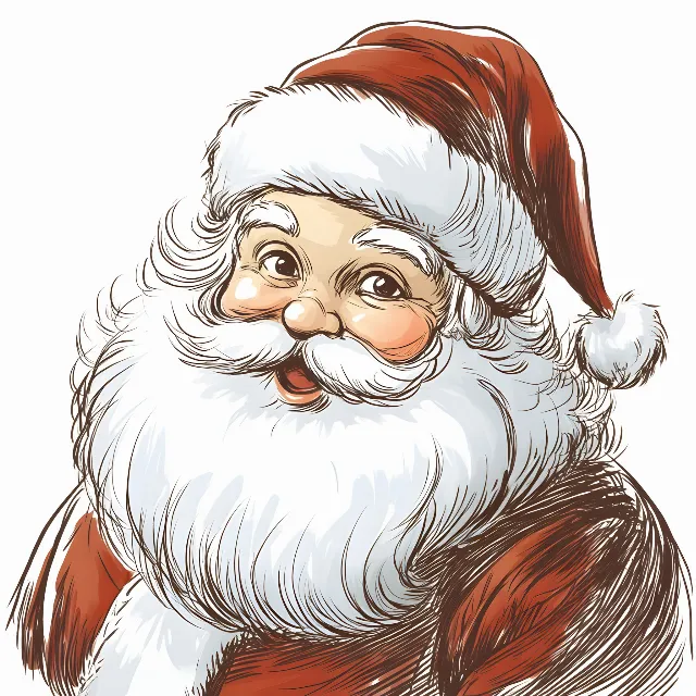 Facial hair, Beard, Santa Claus, Moustache, Happiness, Fictional character, Headgear, Facial expression, Christmas Day, Clip art, Pleased, Costume Hat, Holiday, Christmas Eve, Fur clothing, Graphics, Elder