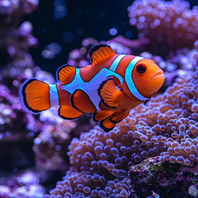 Fish, Blue, Clownfish, Ocellaris clownfish, Marine biology, Underwater, Fin, Coral reef fish, Reef, Pomacentridae, Aquarium, Coral, Ray-finned fishes, Coral reef, Bony fishes, Fish, Cnidaria, Aquarium Decor, Fish Supply, Freshwater aquarium