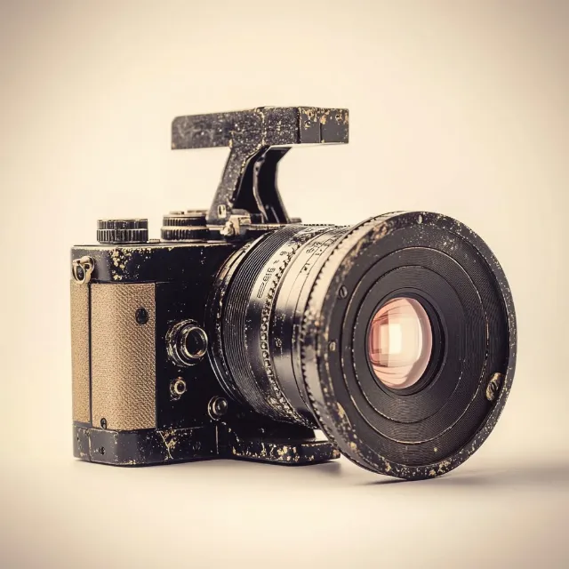 Cameras & optics, Camera, Reflex camera, Camera lens, Lens, Digital camera, Single-lens reflex camera, Optical instrument, Point-and-shoot camera, Mirrorless interchangeable-lens camera, Machine, Metal, Cylinder, Carbon fibers, Teleconverter, Silver, Still life photography, Still life, Gadget, Antique