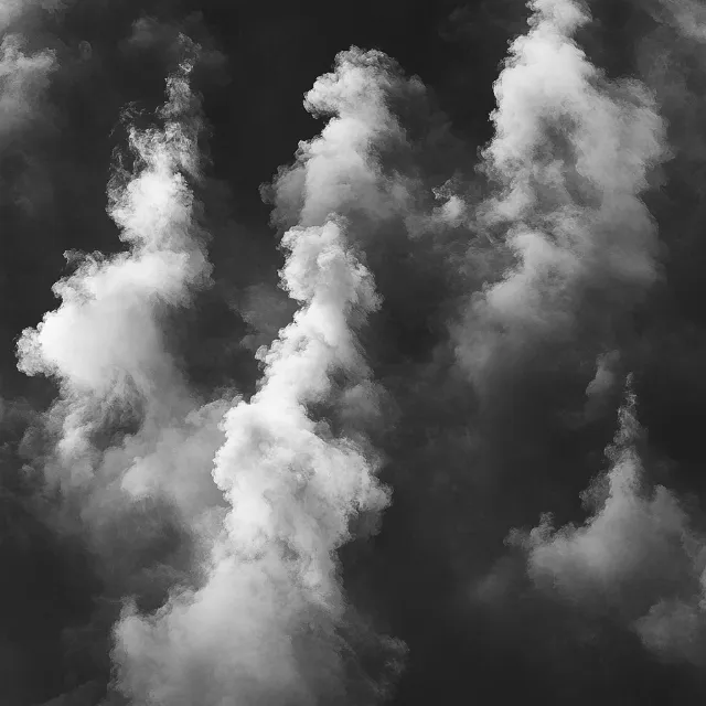 Photograph, Monochrome photography, White, Smoke, Black, atmospheric phenomenon, Monochrome, Black and white, Meteorological phenomenon, Grey, Pollution, Cumulus, Still life photography