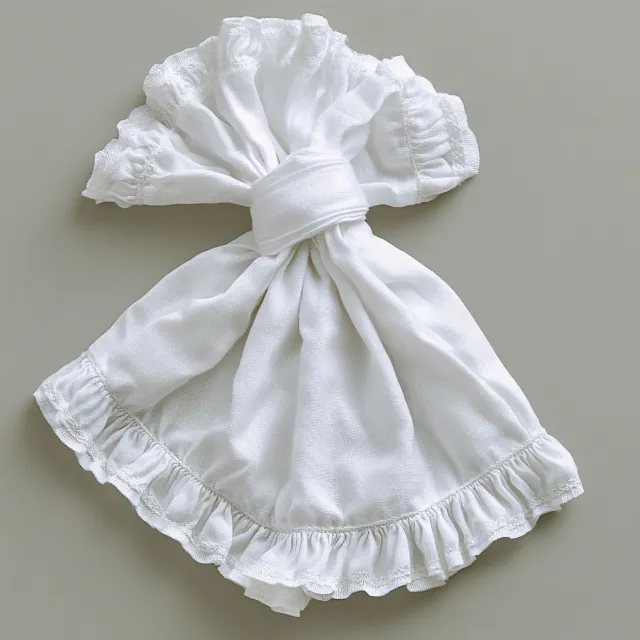 White, Textile, Baby & Toddler Clothing, Ruffle, Linens, Silk, Satin, Embellishment, Pattern, Knot, Ribbon