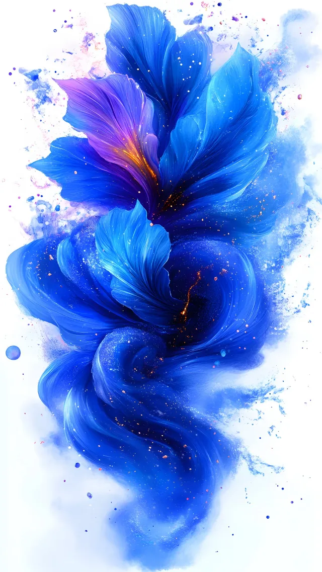 Blue, Petal, Watercolor painting, Paint, Creative arts, Modern art, Acrylic paint, Cut flowers, Still life photography, Art Paint, Irises, Fractal art