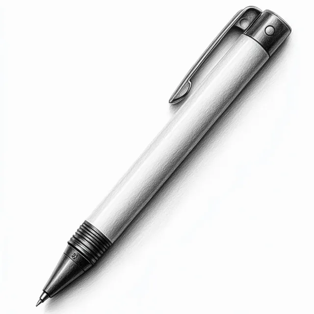 Office supplies, Writing implement, Writing instrument accessory, Pen, Font, Stationery, Ball pen, Metal, Titanium, Office instrument, Engineering, Steel, Everyday carry