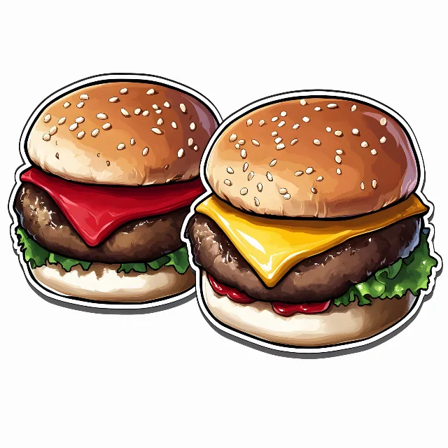 Food, Hamburger, Buffalo burger, Ingredient, Meat, Bun, Finger food, Fast food, Veggie burger, Sandwich, Cheeseburger, Junk food, Recipe, Clip art, Bread, Breakfast sandwich, Slider, American cuisine, Staple food, Kids' meal