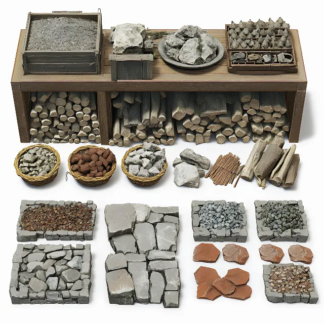 Rock, Natural material, Rubble, Pebble, Collection, Gravel, Clay