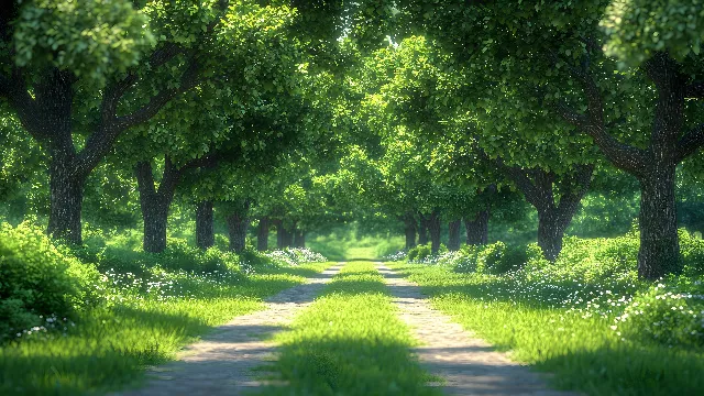 Plant, Green, Natural landscape, Shade, Branch, Tree, Road surface, Grass, Thoroughfare, Woody plant, Grassland, Trunk, Shrub, Landscape, Road, Tints and shades, People in nature, Groundcover, Asphalt, Wood