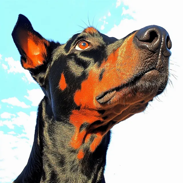 Dog, Carnivores, Pinscher, Snout, Ear, Dobermann, Close-up, Guard dog, Canidae, German Pinscher, Working animal, Fur, Collar, Whiskers