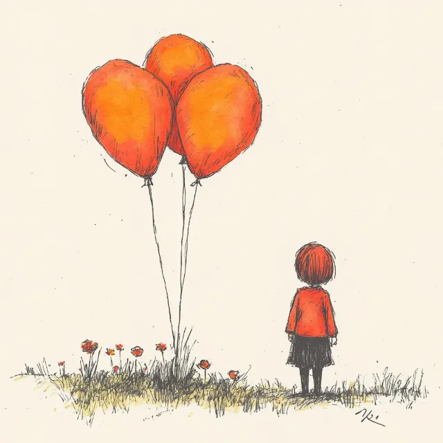 Illustration, Balloon, Paint, Child, Watercolor painting, Graphics, Child art, Animation, Party Supply