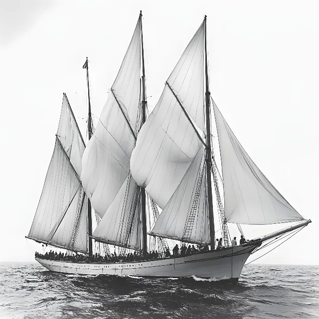 Boat, Mast, Watercraft, Sailing ship, Sail, Sailboat, Tall ship, Ship, Sailing, Barquentine, Naval architecture, Windjammer, Sailing, Schooner, Galiot, Boats and boating--Equipment and supplies, Baltimore Clipper, Wind, Brigantine, Sloop