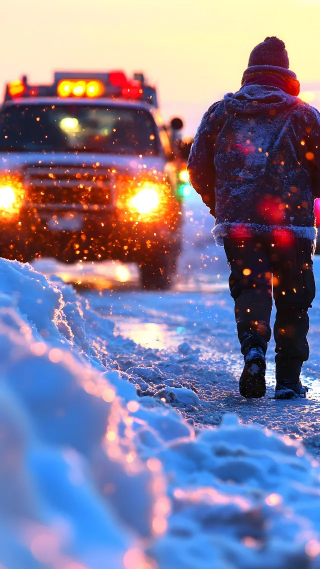 Winter, Car, Snow, Jacket, Freezing, Car door, Ice, Precipitation, Winter storm, Sport utility vehicle, Lens flare, Automotive Tail & Brake Light, Glove, Frost, Walking