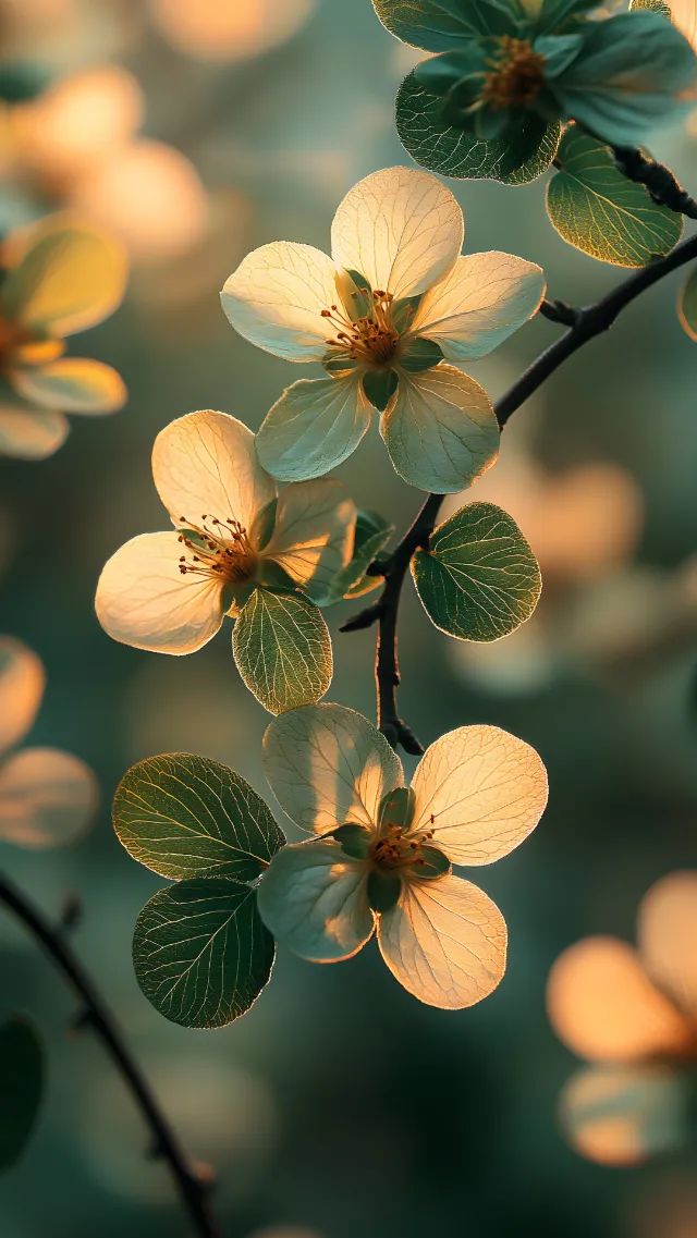 Flower, Plant, Petal, Light, Twig, Branch, Terrestrial plant, Blossom, Flowering plant, Tints and shades, Macro photography, Wildflower, Pedicel, Natural landscape, Plant stem, Tree, Pollen, Still life photography, Herbaceous plant, Dogwood family